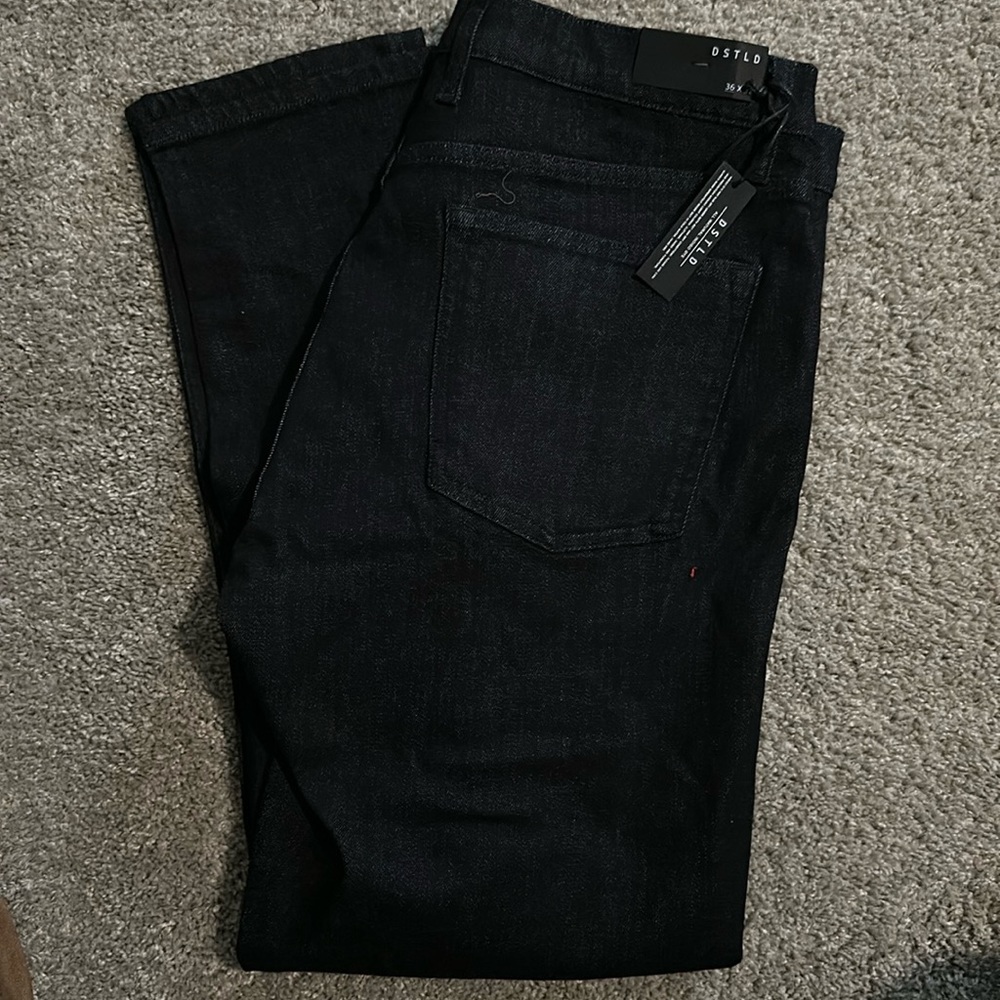 DSTLD- Athletic Taper Jeans in Dark Resin